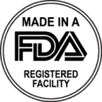 manufactured in FDA registered facility